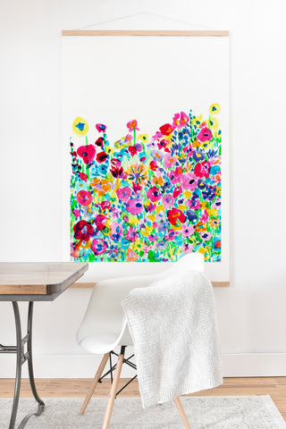 Amy Sia Flower Fields Pink Art Print And Hanger