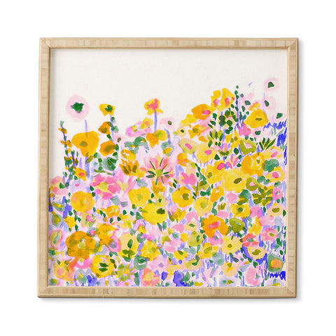 Amy Sia Flower Fields Sunshine Framed Wall Art