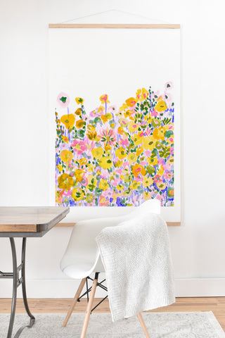 Amy Sia Flower Fields Sunshine Art Print And Hanger