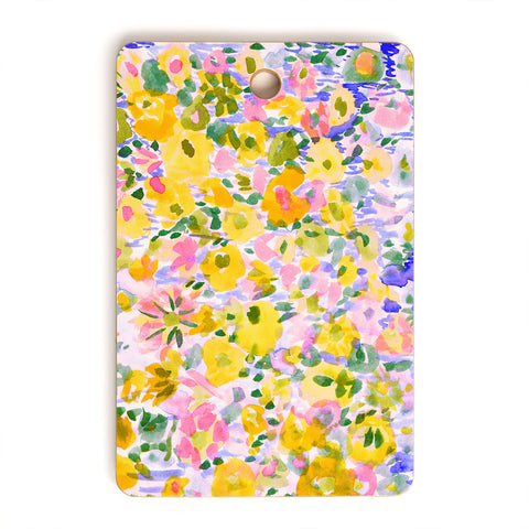 Amy Sia Flower Fields Sunshine Cutting Board Rectangle
