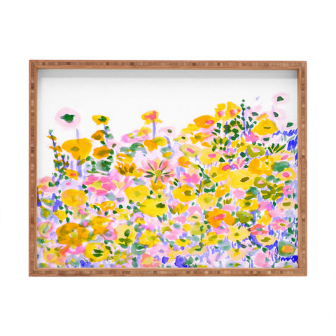 Amy Sia Flower Fields Sunshine Rectangular Tray