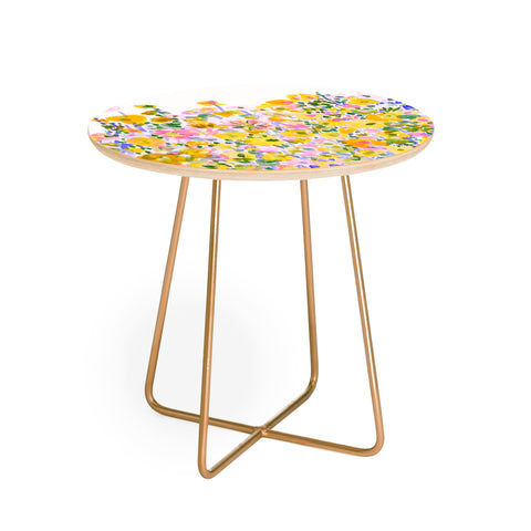Amy Sia Flower Fields Sunshine Round Side Table