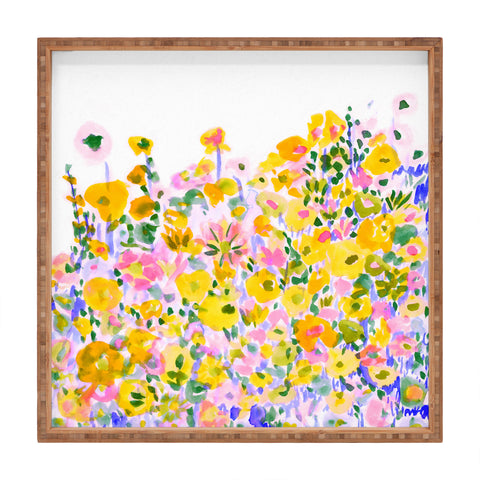 Amy Sia Flower Fields Sunshine Square Tray