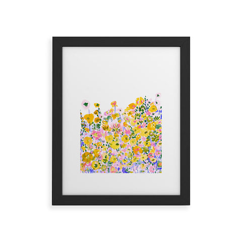 Amy Sia Flower Fields Sunshine Framed Art Print
