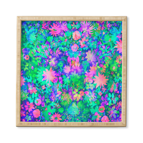 Amy Sia Fluro Floral Framed Wall Art