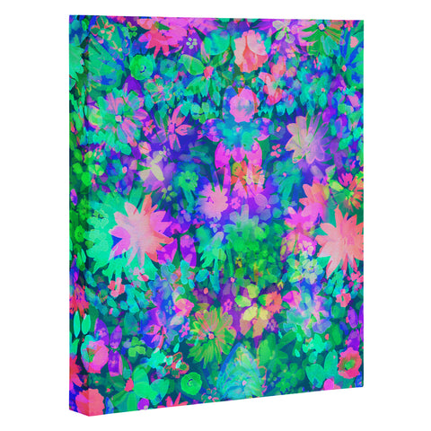 Amy Sia Fluro Floral Art Canvas