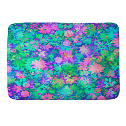 Amy Sia Fluro Floral Memory Foam Bath Mat