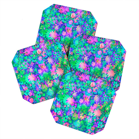 Amy Sia Fluro Floral Coaster Set
