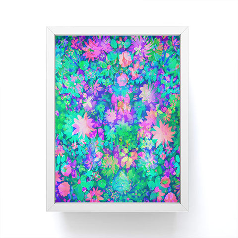 Amy Sia Fluro Floral Framed Mini Art Print