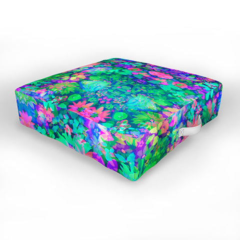 Amy Sia Fluro Floral Outdoor Floor Cushion