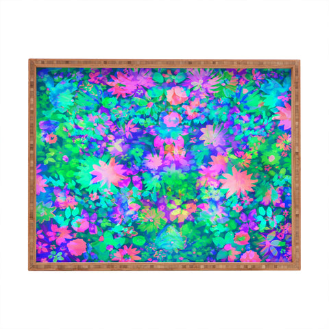 Amy Sia Fluro Floral Rectangular Tray
