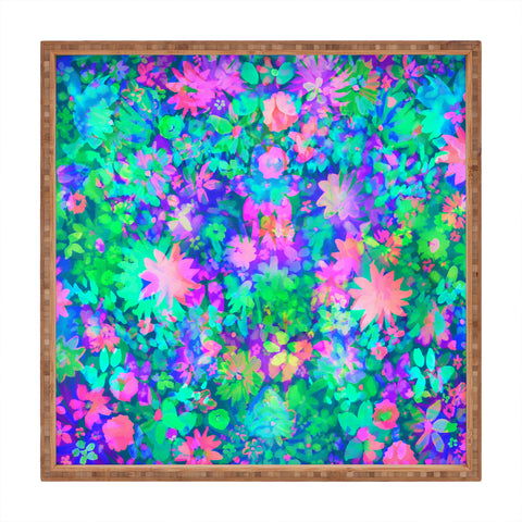 Amy Sia Fluro Floral Square Tray