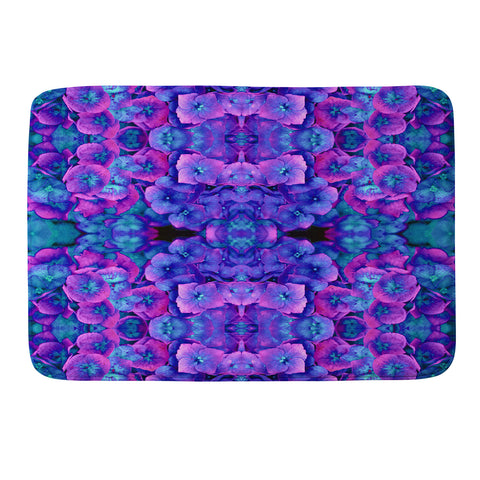 Amy Sia Future Floral Blue Memory Foam Bath Mat