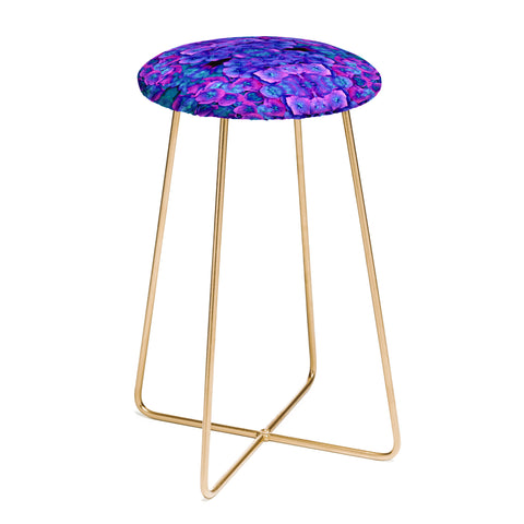 Amy Sia Future Floral Blue Counter Stool