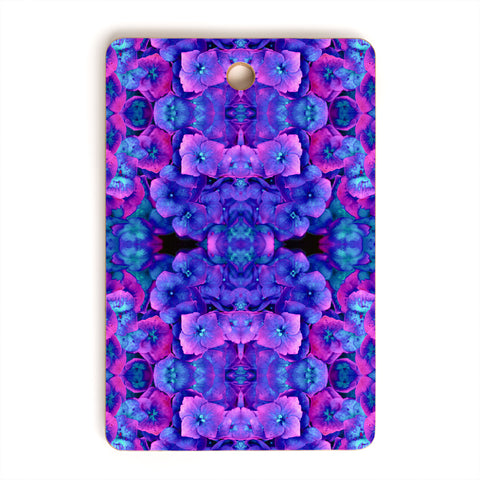 Amy Sia Future Floral Blue Cutting Board Rectangle
