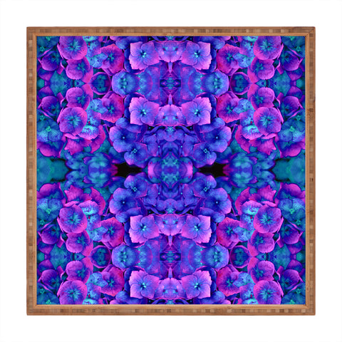 Amy Sia Future Floral Blue Square Tray