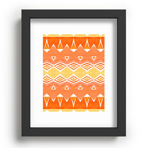 Amy Sia Geo Triangle 2 Orange Recessed Framing Rectangle