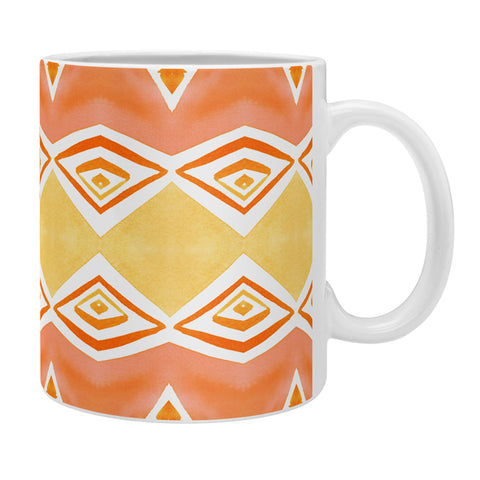 Amy Sia Geo Triangle 2 Orange Coffee Mug