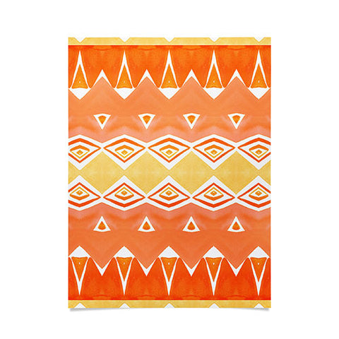 Amy Sia Geo Triangle 2 Orange Poster