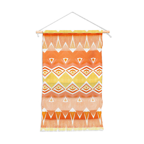 Amy Sia Geo Triangle 2 Orange Wall Hanging Portrait