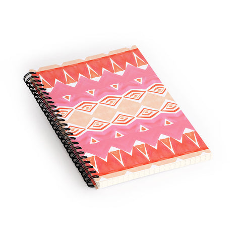 Amy Sia Geo Triangle 2 Peach Spiral Notebook