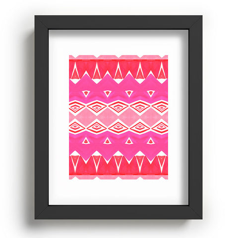 Amy Sia Geo Triangle 2 Pink Recessed Framing Rectangle