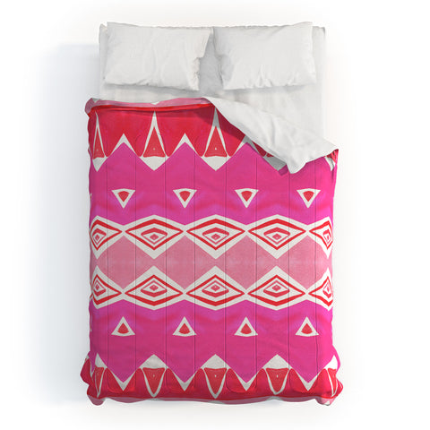 Amy Sia Geo Triangle 2 Pink Comforter