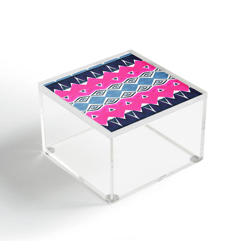Amy Sia Geo Triangle 2 Pink Navy Acrylic Box