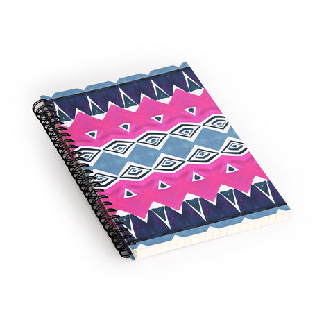 Amy Sia Geo Triangle 2 Pink Navy Spiral Notebook