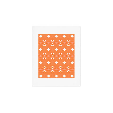Amy Sia Geo Triangle 3 Orange Art Print