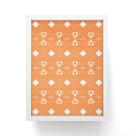 Amy Sia Geo Triangle 3 Orange Framed Mini Art Print