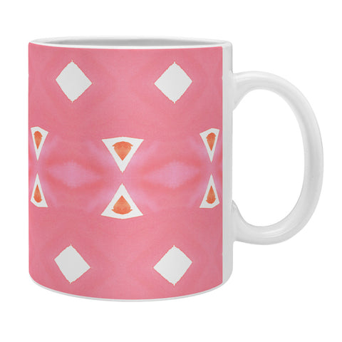 Amy Sia Geo Triangle 3 Peach Coffee Mug