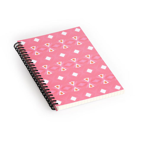 Amy Sia Geo Triangle 3 Peach Spiral Notebook