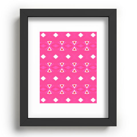 Amy Sia Geo Triangle 3 Pink Recessed Framing Rectangle