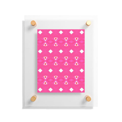 Amy Sia Geo Triangle 3 Pink Floating Acrylic Print