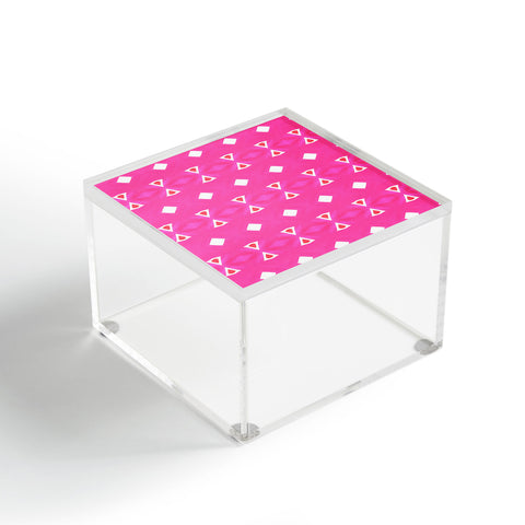 Amy Sia Geo Triangle 3 Pink Acrylic Box