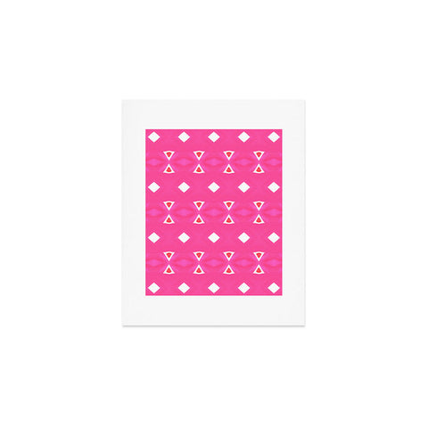 Amy Sia Geo Triangle 3 Pink Art Print
