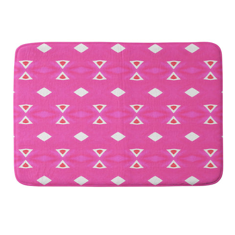 Amy Sia Geo Triangle 3 Pink Memory Foam Bath Mat
