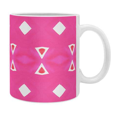 Amy Sia Geo Triangle 3 Pink Coffee Mug