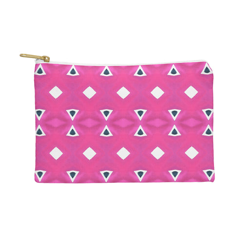 Amy Sia Geo Triangle 3 Pink Navy Pouch
