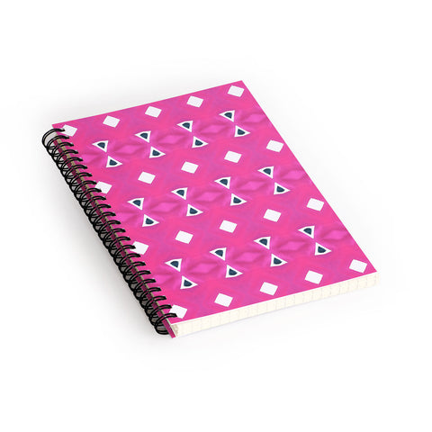 Amy Sia Geo Triangle 3 Pink Navy Spiral Notebook