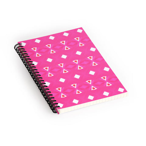 Amy Sia Geo Triangle 3 Pink Spiral Notebook