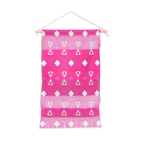 Amy Sia Geo Triangle 3 Pink Wall Hanging Portrait