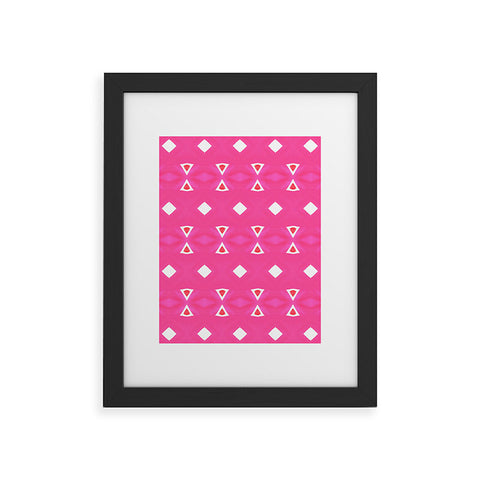 Amy Sia Geo Triangle 3 Pink Framed Art Print