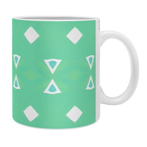 Amy Sia Geo Triangle 3 Sea Green Coffee Mug
