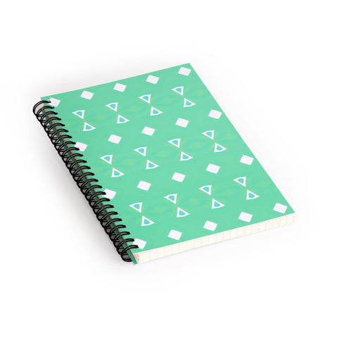 Amy Sia Geo Triangle 3 Sea Green Spiral Notebook