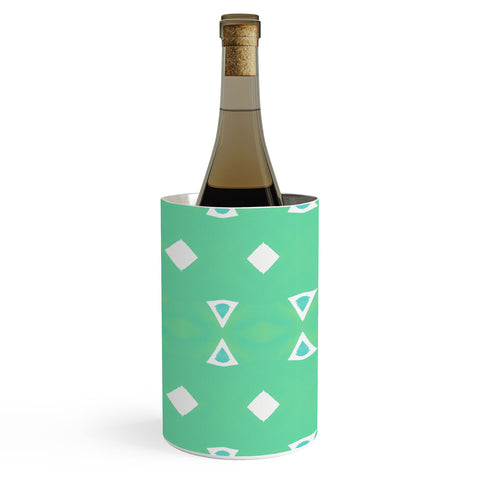 Amy Sia Geo Triangle 3 Sea Green Wine Chiller