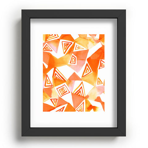Amy Sia Geo Triangle Orange Recessed Framing Rectangle