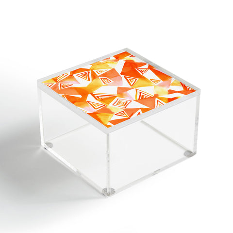 Amy Sia Geo Triangle Orange Acrylic Box
