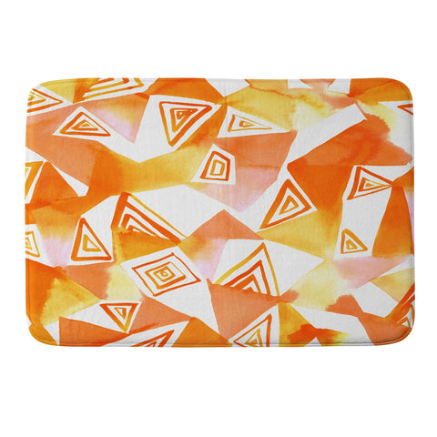 Amy Sia Geo Triangle Orange Memory Foam Bath Mat